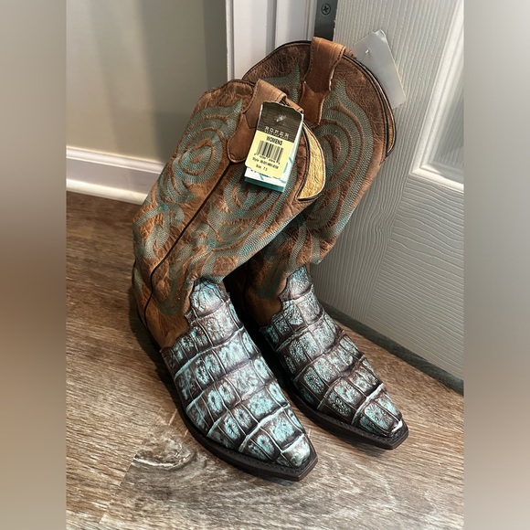 Roper Exotic Camen Cowboy Boots - Picture 1 of 5